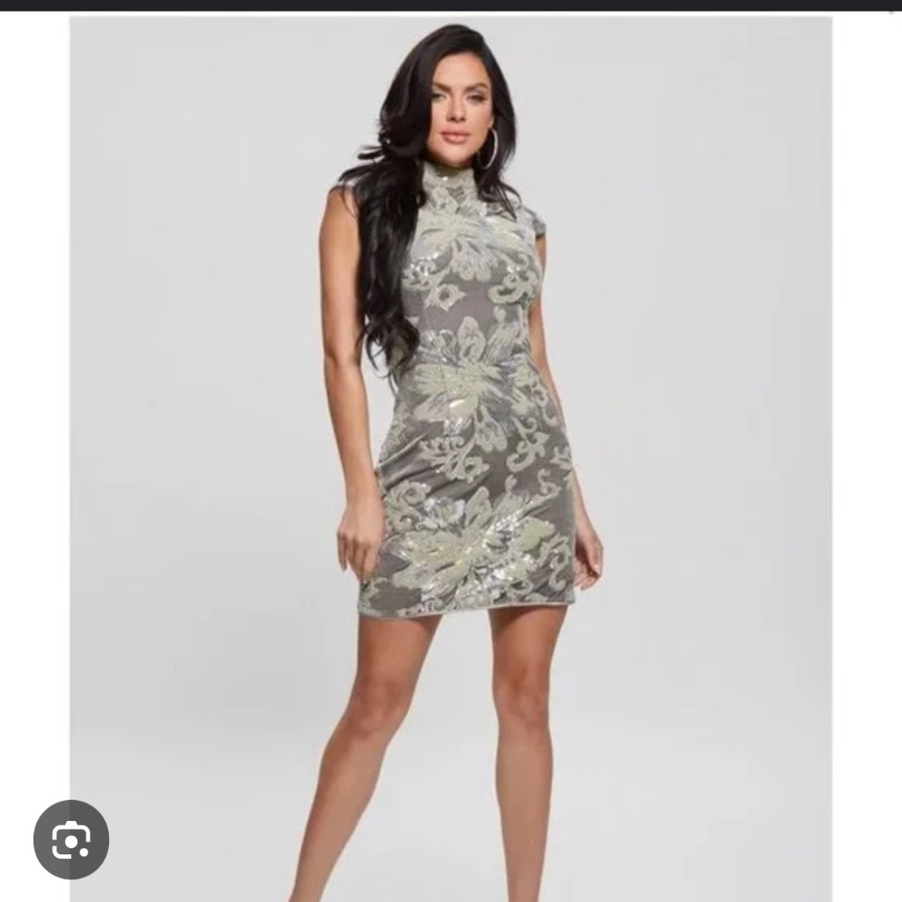 Guess Estella Sequined Party Dress - Size M